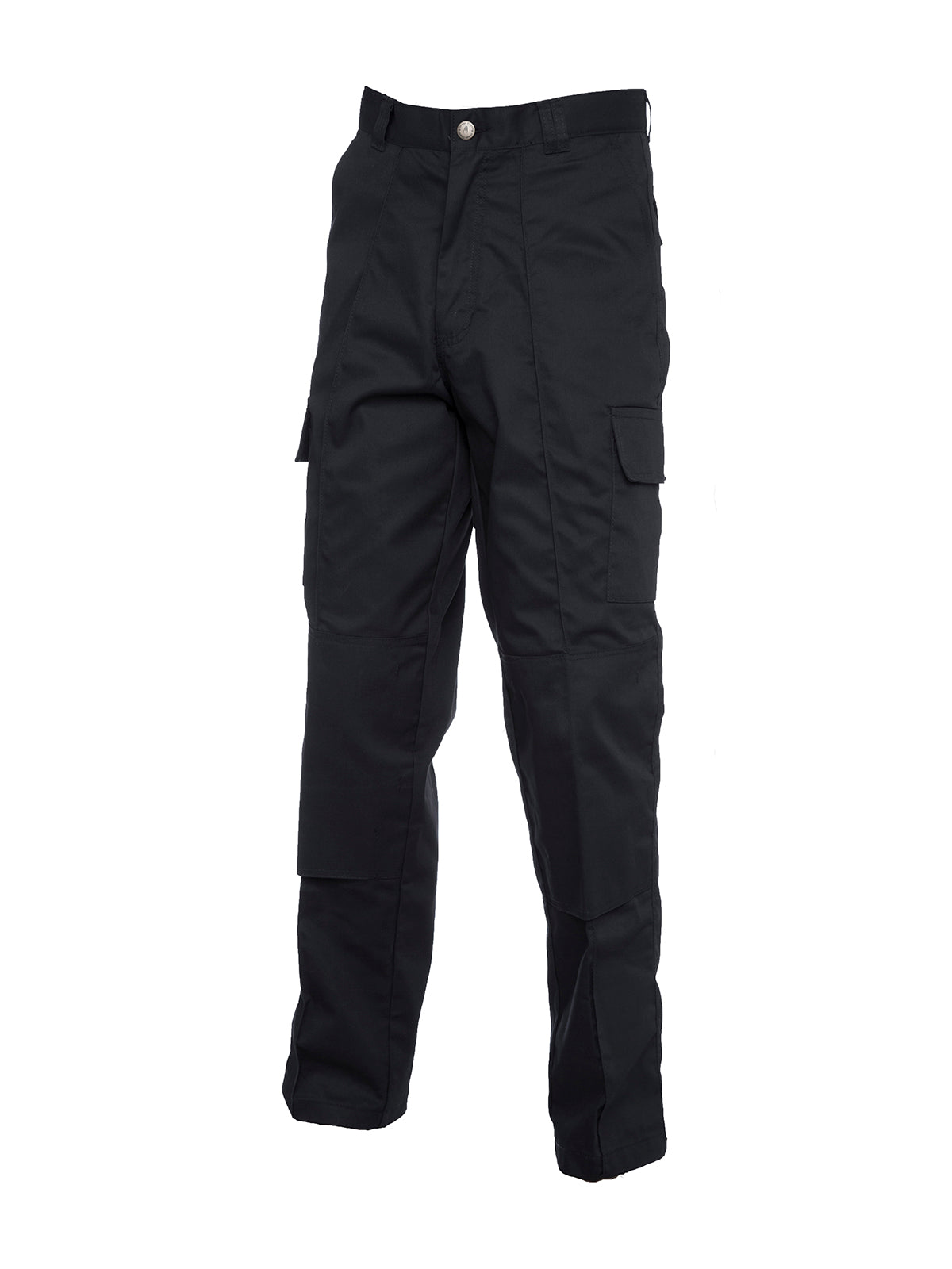 Uneek Cargo Trouser with Knee Pad Pockets Regular UC904R - Black