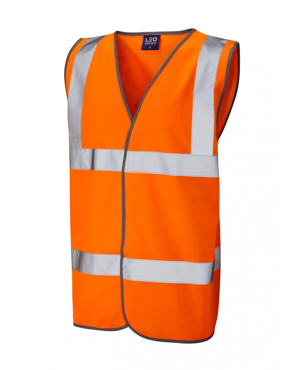 Leo Workwear Tarka Iso 20471 Cl 2 Vest Hv Orange