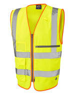 Leo Workwear Foreland  Hi-Vis Vest With Pocket - thumbnail 2
