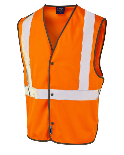 Leo Workwear Umberleigh Iso 20471 Cl 2 Railway Stud Vest