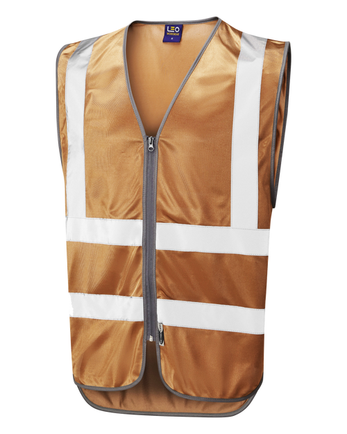 Leo Workwear Commodore Reflective Bronze/Silver/Gold Hi-Vis Vest