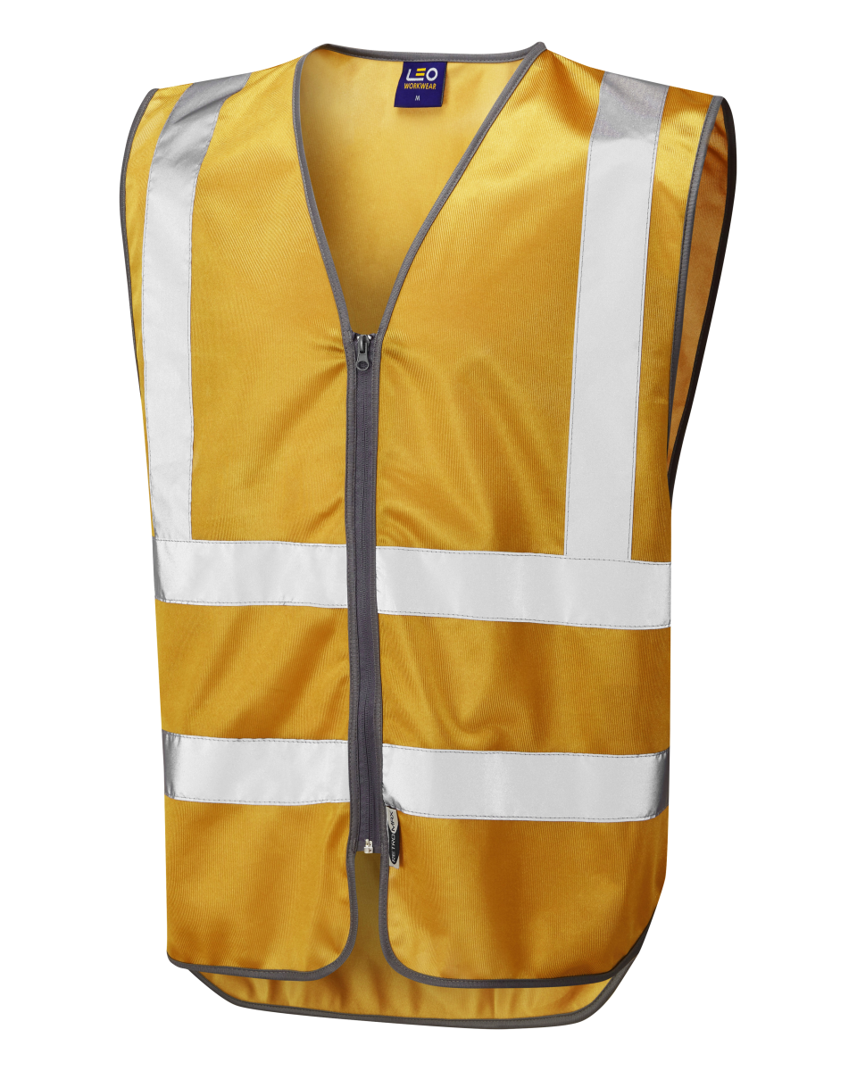 Leo Workwear Commodore Reflective Bronze/Silver/Gold Hi-Vis Vest