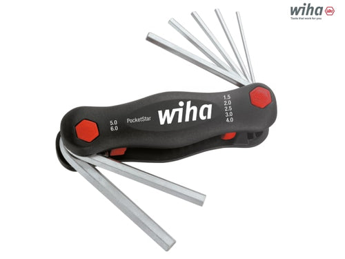 Wiha PocketStar Hex Key Set, 7 Piece (1.5-6mm)