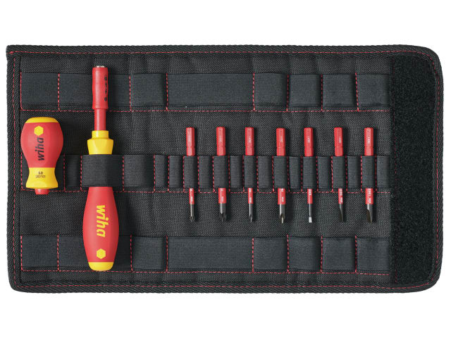 SoftFinish® electric slimVario Screwdriver Set, 10 Piece - Yellow and Red