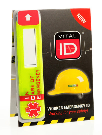 Vital ID Id Emergency Data Window Ice Tag