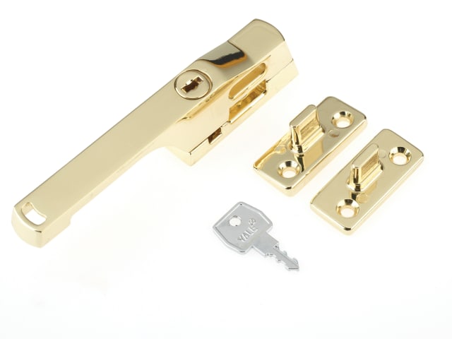 Yale Locks P115 Lockable Window Handle - Polished Brass Finish