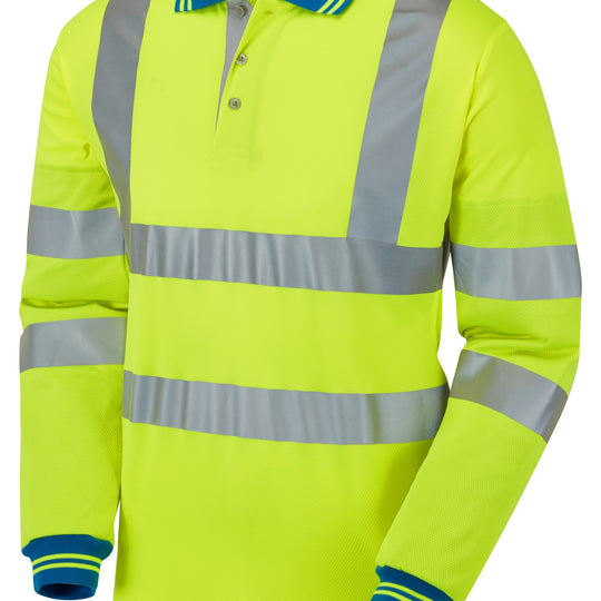 Pulsar Hi Vis Long Sleeve Cut Reinforced Polo Shirt - P458