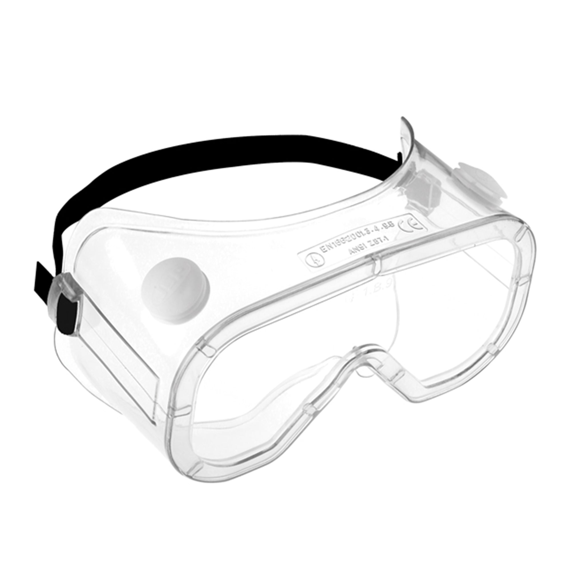 JSP Martcare Dust & Liquid Goggles - Clear Hard Coated Lens - Black Strap