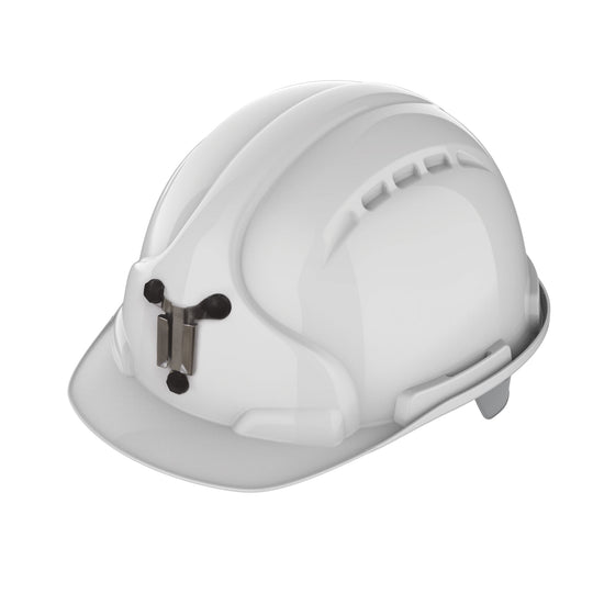 JSP Mk7.0 Long Peak - Non-vented - White - 3Pt Lamp Bracket & Cable Loop