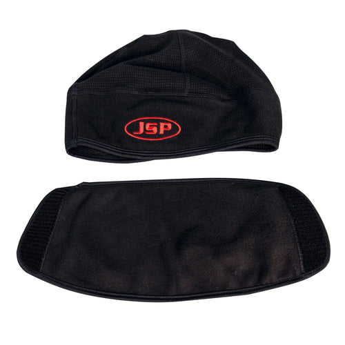 JSP Surefit™ Thermal Safety Helmet Liner with Removable Face Covering – Medium/Large – Black
