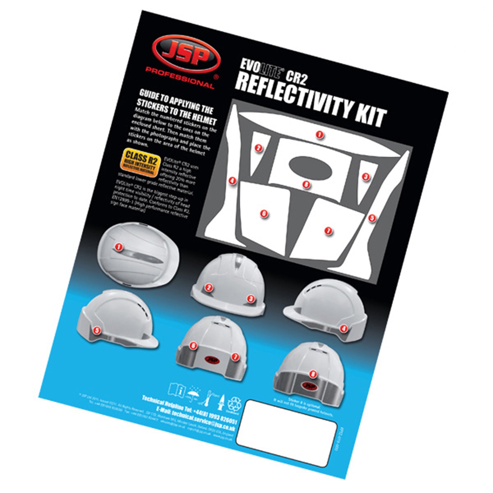 JSP Reflective CR2 Decal Kit for EVOLite® Silver