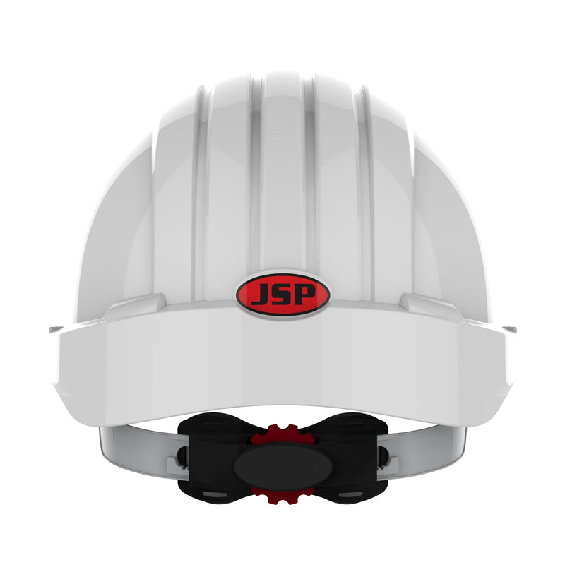 JSP EVO5 Olympus Global Standards Hard Hat - Wheel Ratchet - White