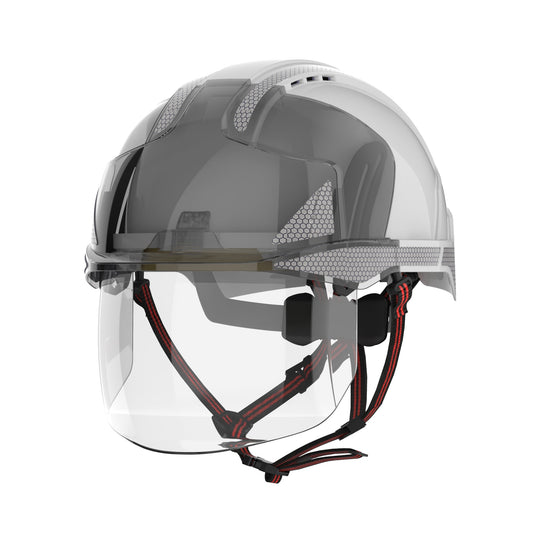 JSP EVO VISTAshield Dualswitch with Silver CR2 - Vented - White / Smoke