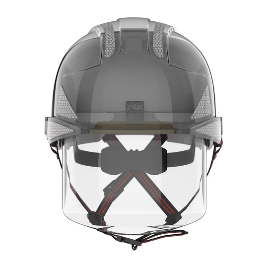 JSP EVO VISTAshield Dualswitch with Silver CR2 - Vented - White / Smoke