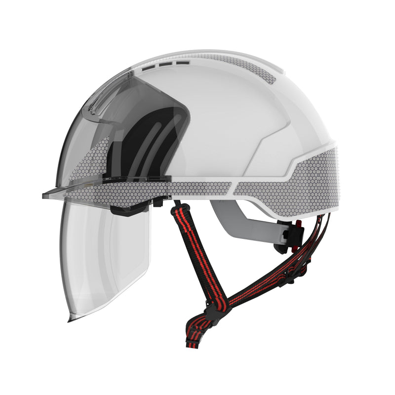 JSP EVO VISTAshield Dualswitch with Silver CR2 - Vented - White / Smoke