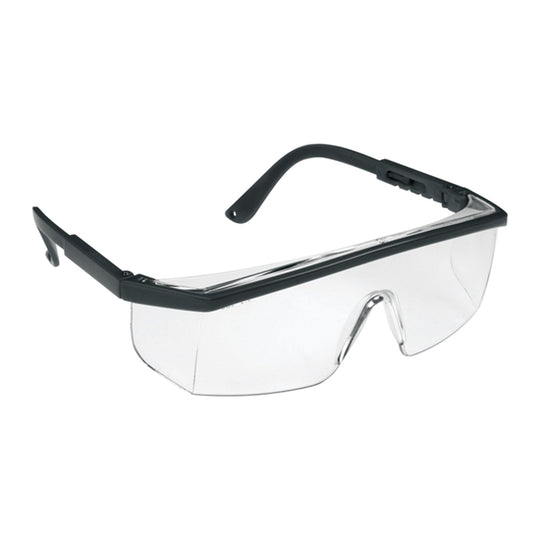 JSP M9100 Wraparound Safety Specs - Clear Lenses - Black Frames