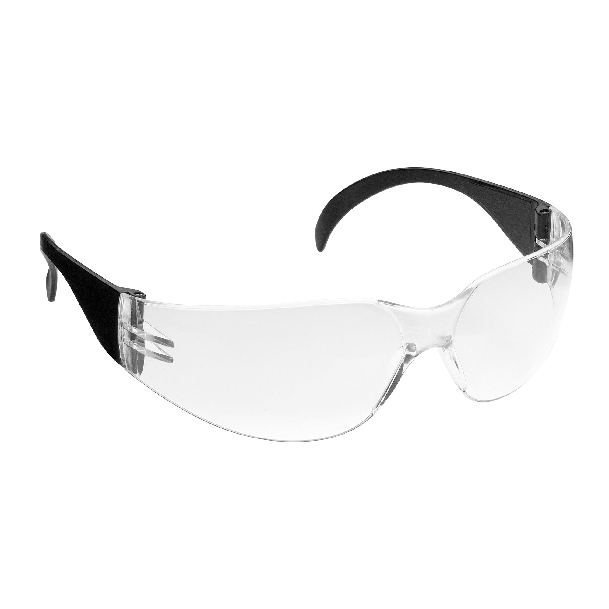 JSP M9400 Wraplite Safety Specs - Clear Lenses - Black Frames