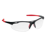 JSP M9700 Sports Safety Specs - Clear Lenses - Black / Red Frames - thumbnail 1