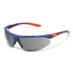 JSP Stealth 9000 Safety Specs - Smoke K&N Anti-scratch/Anti-mist Lenses - Blue / Orange Frame - thumbnail 1