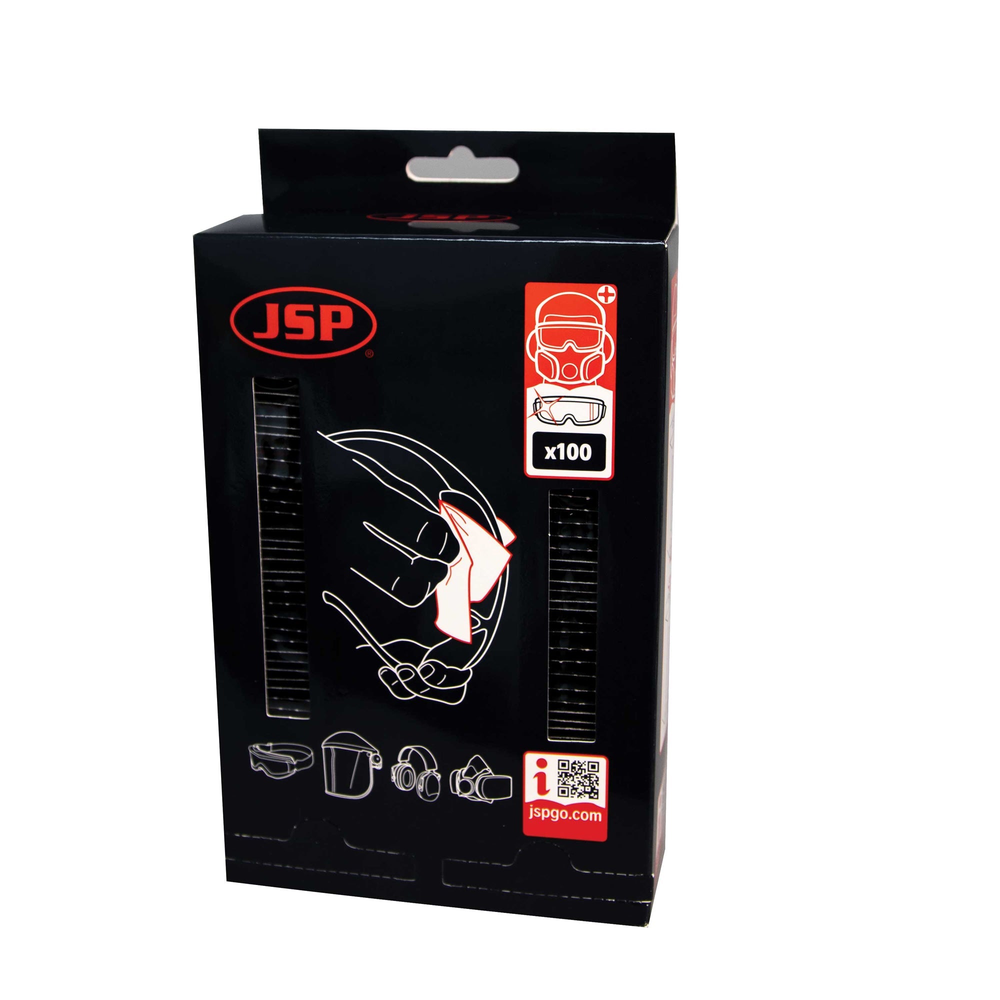 JSP Pre-Moistened PPE Wipes  - Box of 100