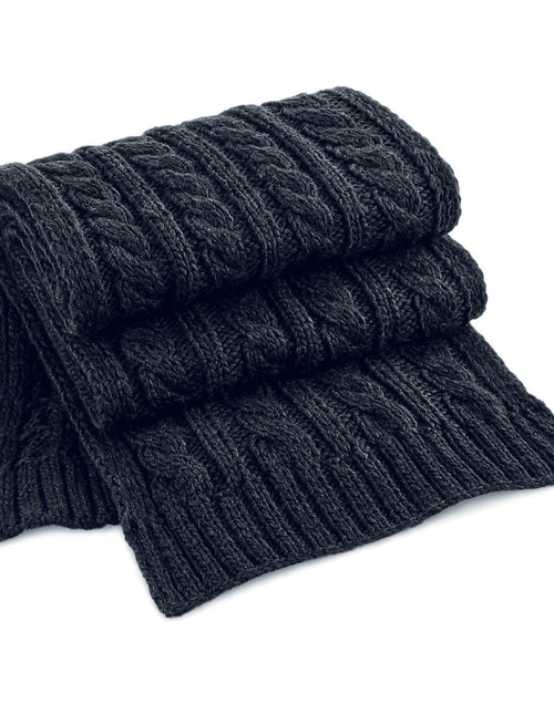 Beechfield Cable Knit Melange Scarf