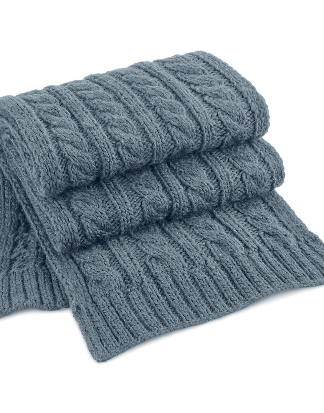 Beechfield Cable Knit Melange Scarf