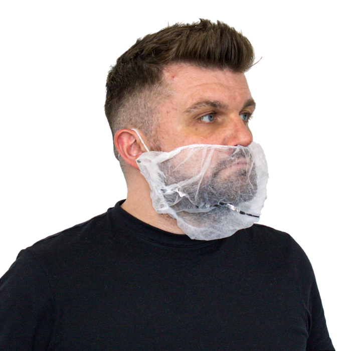 Supertouch Non-Woven Detectable Beard Mask White - DM35