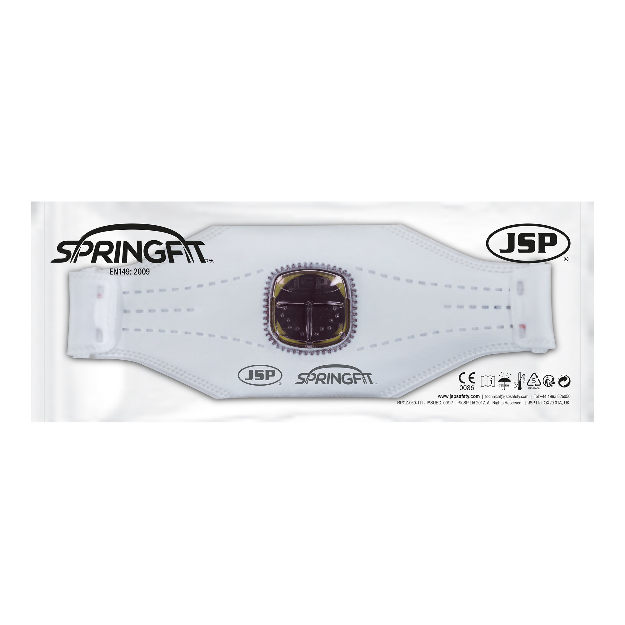JSP Springfit™ 425ML FFP2 Disposable Face Mask With Typhoon™ Valve (Box of 10)