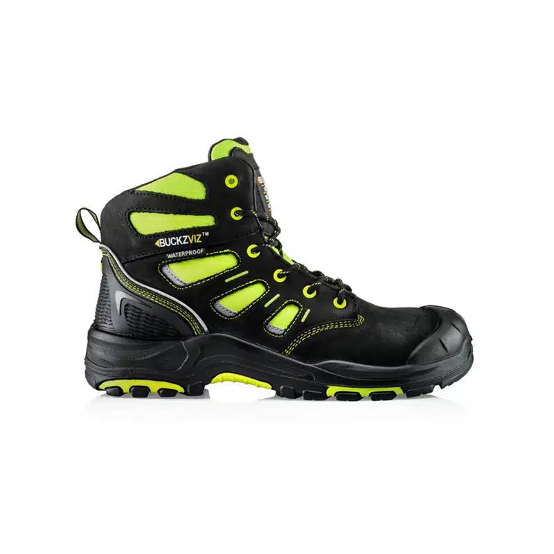 BVIZ2 Buckbootz Buckz Viz S3 360° High Visibility Metal Free Waterproof Safety Lace Boot