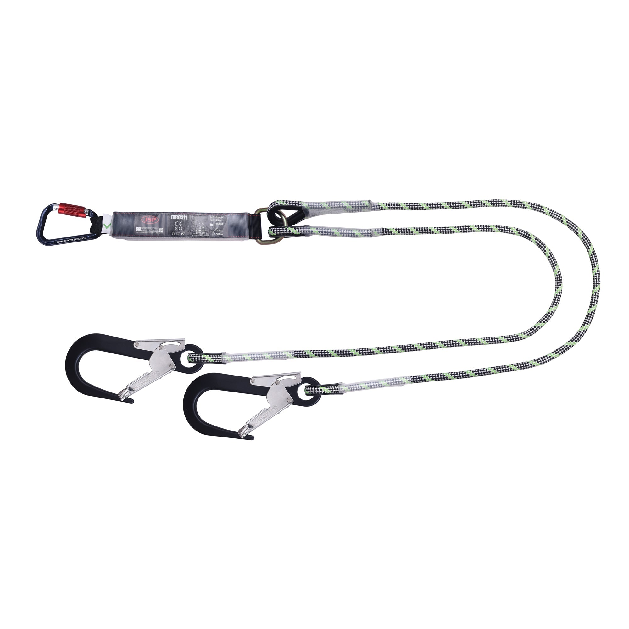JSP 2m Twin Sharp Edge Fall Arrest Lanyard