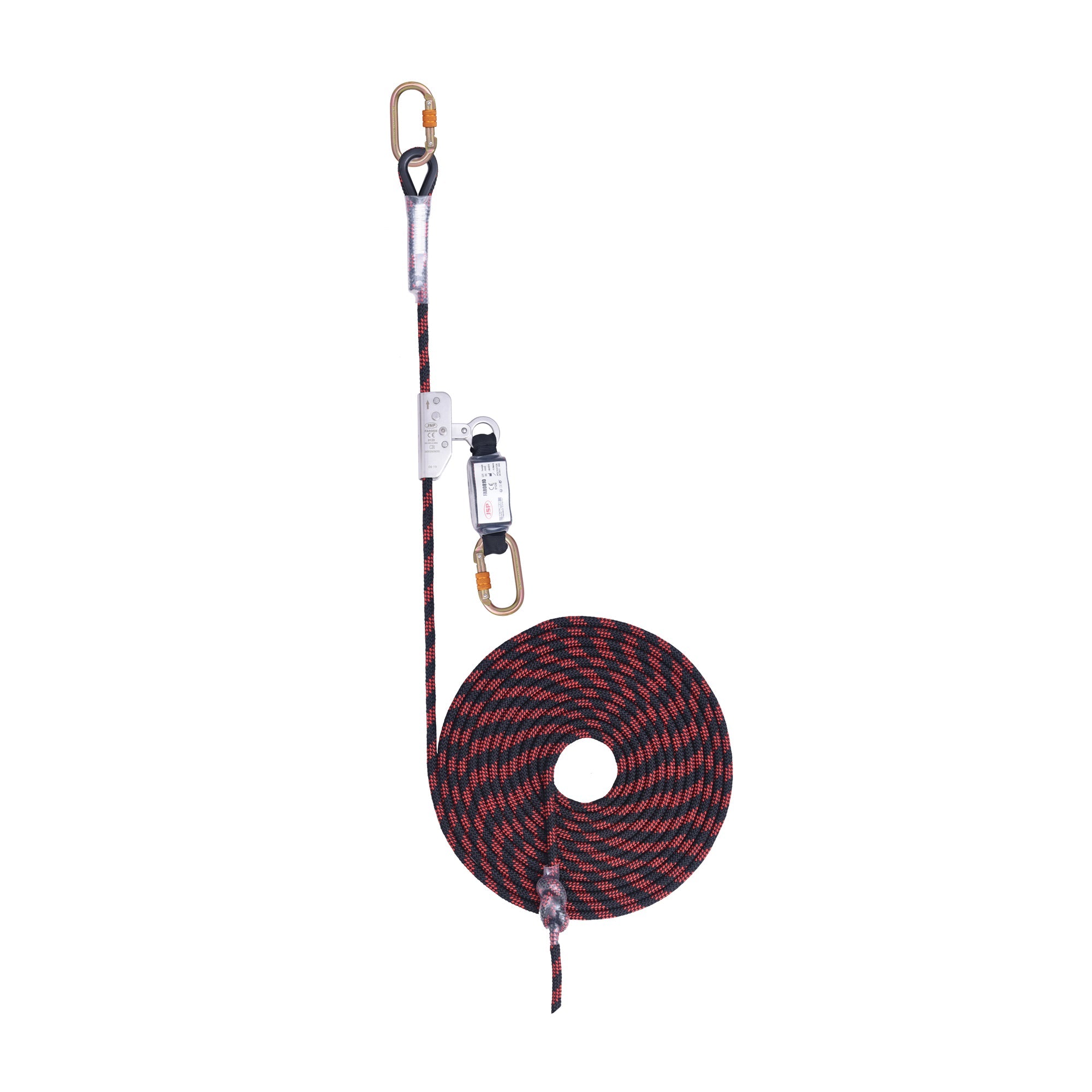 JSP Guided Type Fall Arrester with Energy Absorber & Karabiner c/w 10m Anchorage Line