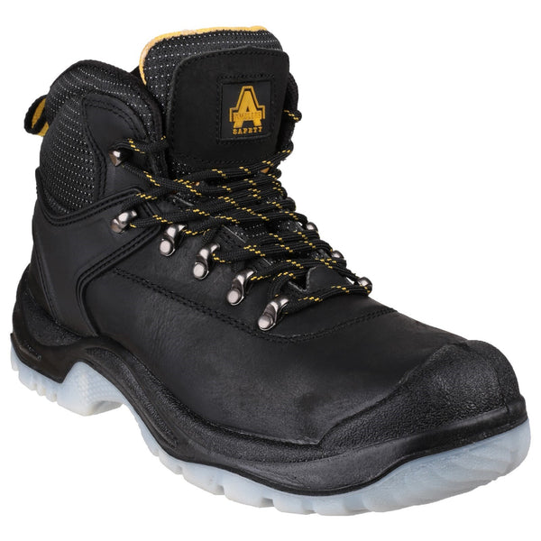 Amblers FS199 hiker-style safety boot in brown nubuck.