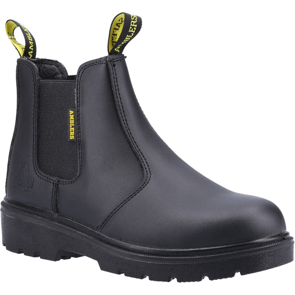Amblers FS116 dual density pull-on safety dealer boot, brown.