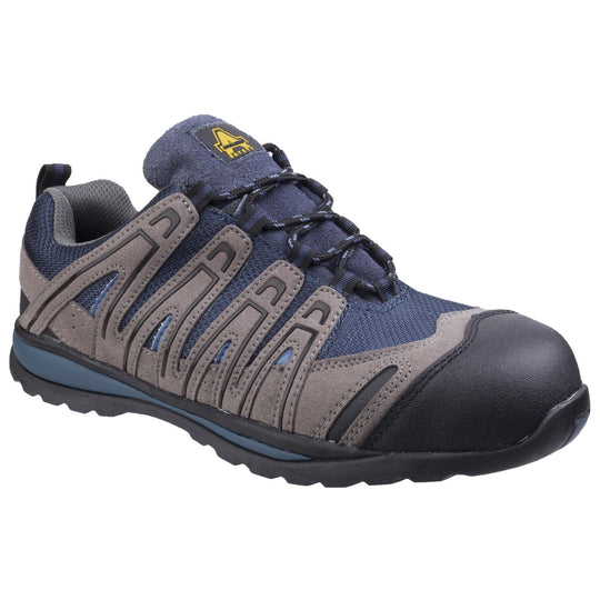 Amblers FS34C lightweight safety trainer in black and grey.