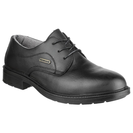 Amblers FS62 Gibson safety shoe in classic black leather.