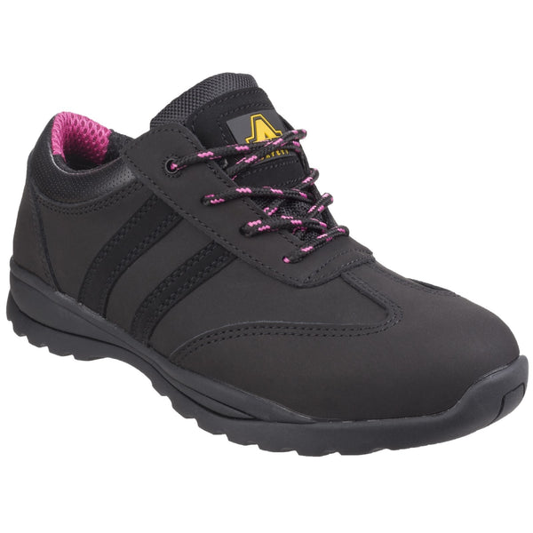 Amblers FS706 Sophie ladies' safety trainer in a grey and purple design.