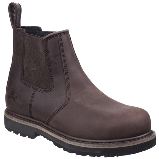 Classic Amblers AS231 dealer safety boot in dark brown leather.