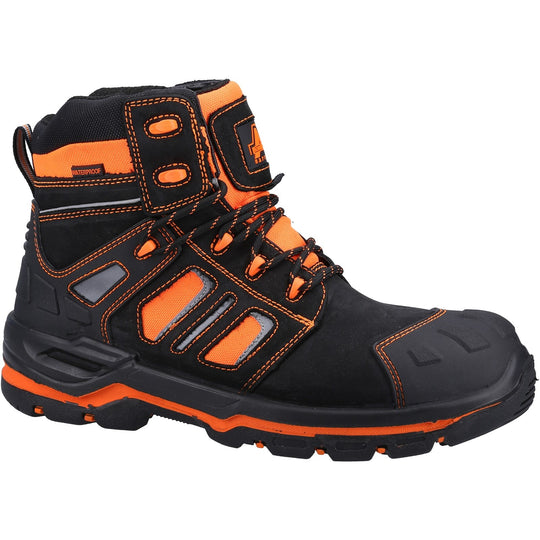 Amblers Radiant safety boot in high-visibility orange.