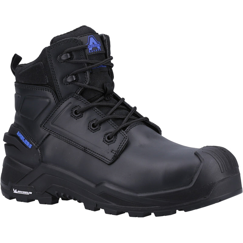 Amblers 980C safety boot in wheat nubuck, front-angled view.