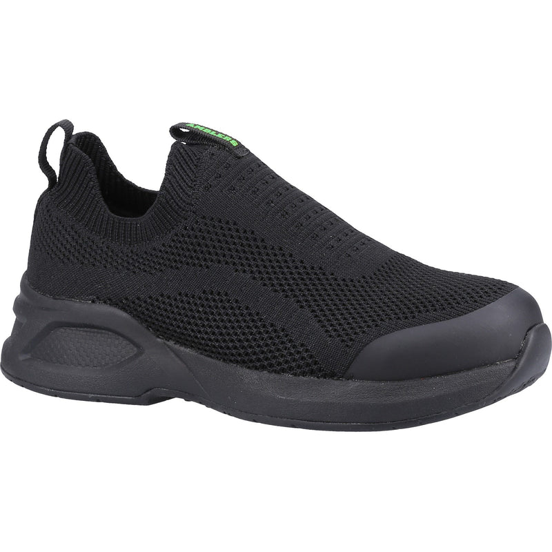 Amblers 609 safety trainers in a modern black and grey design.