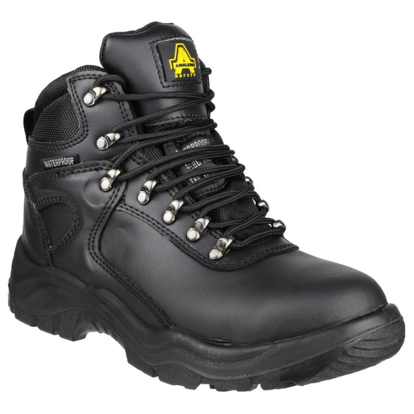 Amblers FS218 safety boot in black with a high-grip sole.