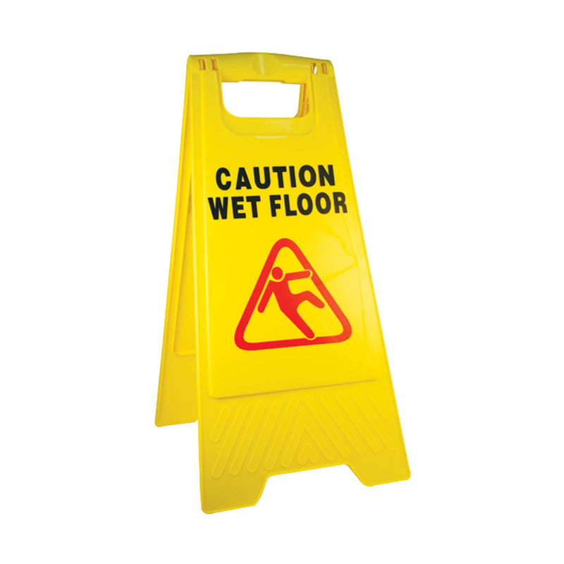 JSP Caution Wet Floor Safety Sign - A-Frame - Yellow