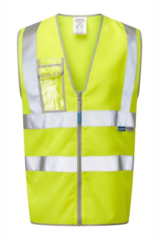 Pulsar Hi-Vis Vest Waistcoat Zip Front - P197