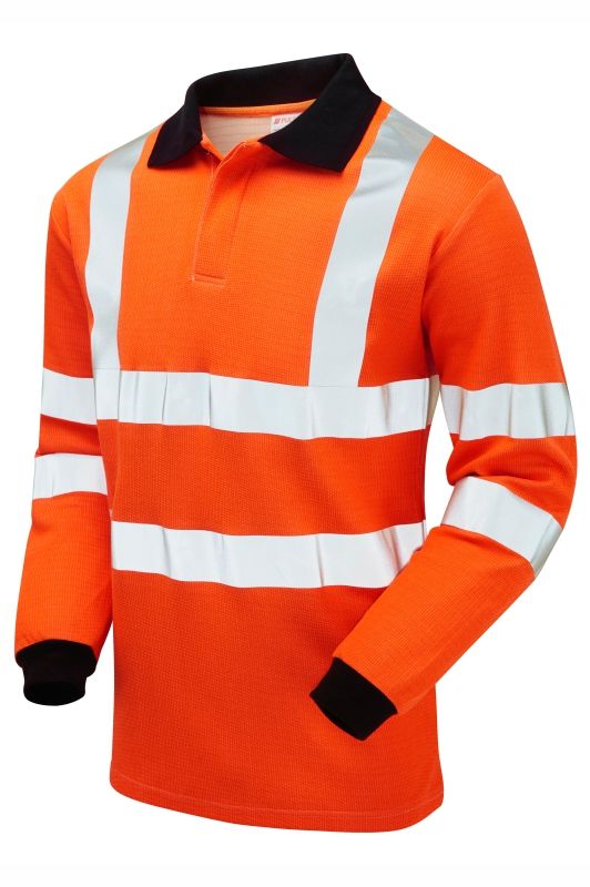 Pulsar Rail Spec Flame Retardant Ast Arc Hi Vis Polo Shirt - PRARC21 Orange