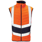 Supertouch Supertouch Hi Vis Orange 2 Tone Puffer Bodywarmer - H147