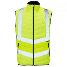 Supertouch Supertouch Hi Vis Yellow 2 Tone Puffer Bodywarmer - H146