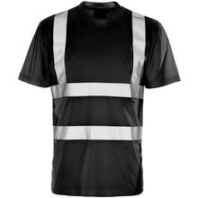 Supertouch Hi Vis Black Bird Eye T-Shirt - Black