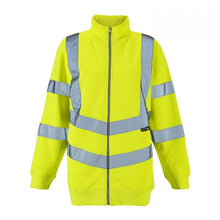 Supertouch Ladies ellow Eshaal Zipped Hi Vis Sweatshirt - HV314