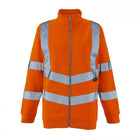 Supertouch Ladies Orange Eshaal Zipped Hi Vis Sweatshirt - HV315