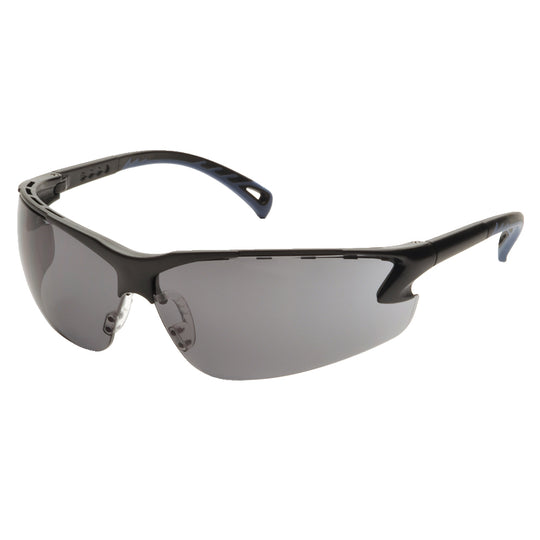 Pyramex Venture 3 vented frame premium safety spectacle with grey lens.
